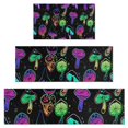 thumbnail image 1 of Purple Mushroom Star Black Pattern Kitchen Rugs Sets Of 3,Kitchen Runner Rugs Non Skid Washable,Decorative Kitchen Floor Mats for Kitchen,Sink,Laundry,17"x30"+ 17"x47" + 17"x59", 1 of 6