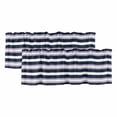 thumbnail image 1 of Purple Navy Blue Striped Valances for Windows, Decorative Rod Pocket Window Valance Curtains, Abstract Gradient Lines Art Short Curtain Drapes for Kitchen/Living Room, 2 Panels, 42" W x 12" L, 1 of 8