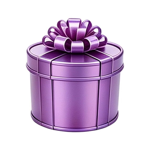 Purple Nesting Gift Boxes with Lid, Set of 9, Large Round Design for Christmas Gifting