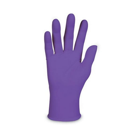 "Purple Nitrile Exam Gloves, 242 Mm Length, Medium, Purple, 100/box | Bundle of 2 Boxes"
