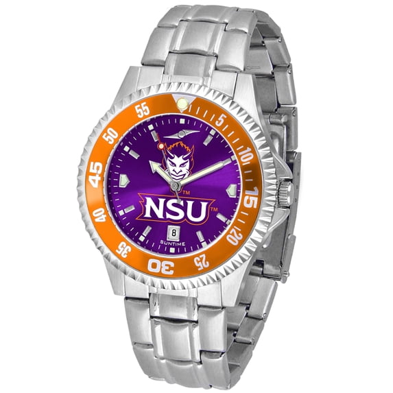 Purple Northwestern State Demons Competitor Steel AnoChrome Color Bezel Watch