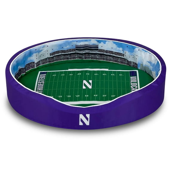 Purple Northwestern Wildcats 7'' x 22'' x 34'' Medium Stadium Oval Dog Bed