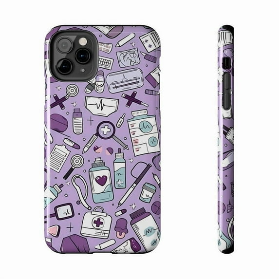 Purple Nurse Appreciation Collage Aesthetic Protective Phone Case for iPhone 11–17 V13365