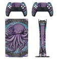 thumbnail image 1 of Purple Octopus Console Skin Bundle for PS5 Pro Slim Disc & Digital / PS4 – Full Wrap + Dual Controller Flair, 1 of 5