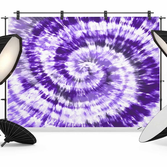 Purple Ombre Backdrop for Photography,Fabric Photo Background Backdrop,Modern Abstract Tie Dye Painting Art Photo Booth Background for Portrait Photoshoot Video Wedding Studio Decoration Banner 8x6ft