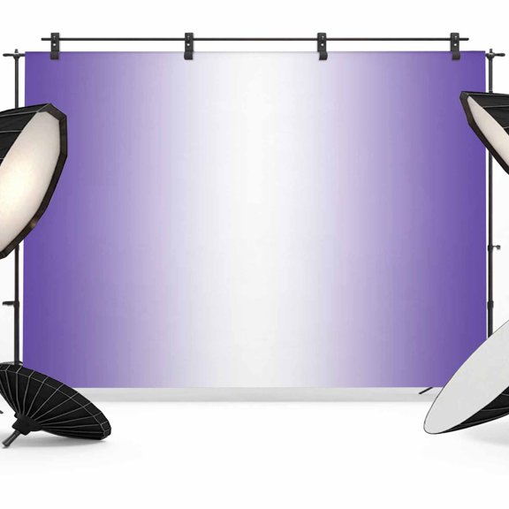 Purple Ombre Backdrop for Photography,Fabric Photo Background Backdrop,Purple White Gradient Modern Abstract Art Photo Booth Background for Portrait Photoshoot Video Wedding Decoration Banner 7x5ft