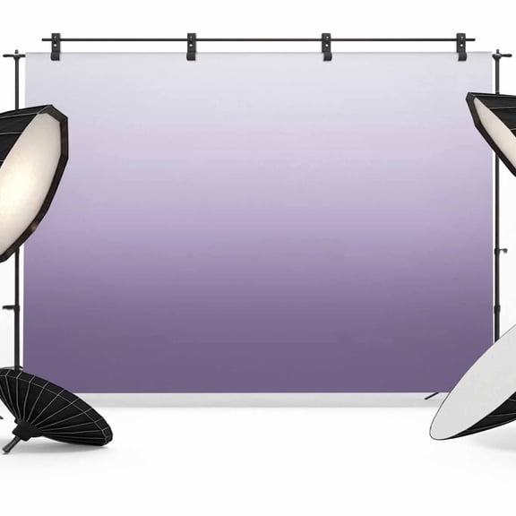 Purple Ombre Backdrop for Photoshoot,Photography Photo Studio Background Wall Backdrop,White Gradient Modern Abstract Art Back Drop Banner Panel for Portraits Wedding Live Streaming Decor 10x8Ft