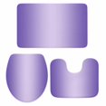 thumbnail image 1 of Purple Ombre Bath Mat 3 Piece Bathroom Rug Set, Modern Gradient Abstract Art Non Slip Bath Rug Contour Mat and Toilet Lid Cover, Absorbent Shower Mats Soft Bath Rugs and Mats Sets, 1 of 8