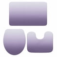 thumbnail image 1 of Purple Ombre Bath Mat 3 Piece Bathroom Rug Set, White Gradient Modern Abstract Art Non Slip Bath Rug Contour Mat and Toilet Lid Cover, Absorbent Shower Mats Soft Bath Rugs and Mats Sets, 1 of 8