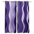 thumbnail image 1 of Purple Ombre Blackout Curtains for Bedroom Living Room Darkening Curtains 96 Inches Long Abstract Art Moire Ocean Waves Window Curtain 2 Panels Set Insulated Window Treatment Grommet Drapes 52"x96", 1 of 9