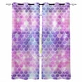 thumbnail image 1 of Purple Ombre Blackout Curtains for Bedroom/Living Room, Thermal Insulated Kitchen Curtains, Colourful Gradual Modern Abstract Art Grommet Darkening Window Treatment Drapes 52"x63"x2, 1 of 8