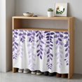 thumbnail image 1 of Purple Ombre Botanical Cabinet Curtain 35"Wx35"L,Dustproof Under Sink Skirt W/ Self Adhesive Tape,Watercolor Country Pastoral Leaf Cabinet Curtain Cover for Kitchen Sink,Bathroom Vanity,Laundry Room, 1 of 9