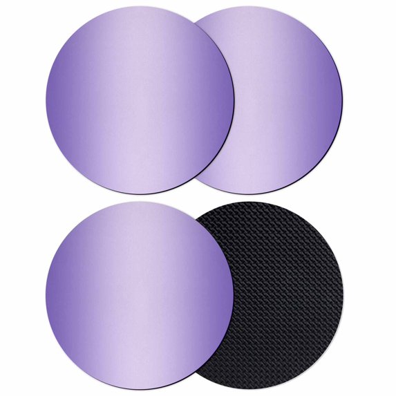 Purple Ombre Coasters Set of 4, Modern Gradient Abstract Art Absorbent Coasters for Drinks, Coaster for Bar Office Dining Coffee Table Accessories Decor, Non Slip Round Desk Coaster