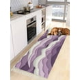 thumbnail image 1 of Purple Ombre Entryway Runner Rug 2x4ft,Modern Geometric Moire Abstract Art Washable Woven Living Room Hallway Bedroom Kitchen Carpet with Tassels,Indoor Outdoor Throw Door Mat for Entryway, 1 of 5