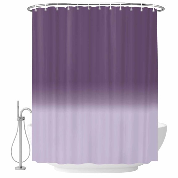 Purple Ombre Fabric Shower Curtain Gradient Gradual Color Washable Shower Curtains for Bathroom, Waterproof Bath Curtain with Hooks Home Decor 36x72in
