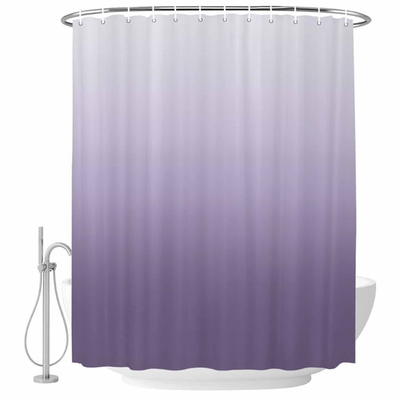 Purple Ombre Fabric Shower Curtain Gradient Gradual Color Washable Shower Curtains for Bathroom, Waterproof Bath Curtain with Hooks Home Decor 72x72in