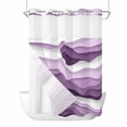 thumbnail image 1 of Purple Ombre No Hook Shower Curtain Waterproof, Bathroom Curtains with Snap in Liners and See Through Top Window, Modern Geometric Moire Abstract Art Hotel Style Bathtub Curtains Shower 72"Wx84"L, 1 of 8