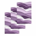 thumbnail image 1 of Purple Ombre Kitchen Dish Towels for Drying Dishes Set of 3, Modern Geometric Moire Abstract Art Waffle Weave Microfiber Hand Tea Bathroom Towels Quick Dry & Absorbent Towel 15.7x23.6, 1 of 7