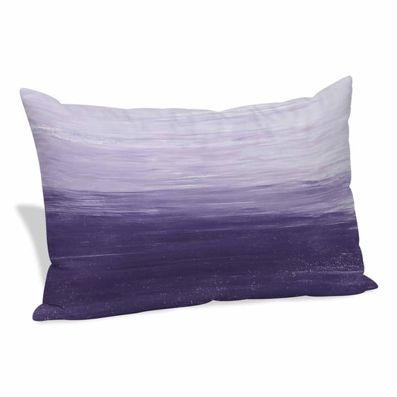 Purple Ombre Pillow Covers 12"x20", Modern Abstract Art Ocean Oil Painting Soft Brushed Microfiber Breathable Throw Pillow Covers, Decorative Pillowcase with Zipper for Couch Sofa Bedroom Living Room