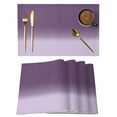 thumbnail image 1 of Purple Ombre Placemats Set of 4 Gradient Gradual Color Place Mats Table Mats Kitchen Dining Home Outdoor Party Table Decoration, 1 of 9
