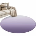 thumbnail image 1 of Purple Ombre Round Area Rug 4 FT, Non Slip Indoor Outdoor Rug, White Gradient Modern Abstract Art Washable Soft Circular Carpet Non-Shedding Floor Mat for Coffee Table Nursery Foyer Balcony, 1 of 9
