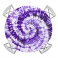 thumbnail image 1 of Purple Ombre Round Tablecloth for 36-44 Inch Tables, Fitted Table Cover with Elastic Edge, Modern Abstract Tie Dye Painting Art Waterproof Outdoor Table Cloth Protector for Patio Garden Dinner Picnic, 1 of 9