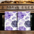thumbnail image 1 of Purple Ombre Spring Floral Kitchen Towels Set of 1, Summer Botanical Flowers Absorbent Dish Towels for Kitchen, Microfiber Hand Towel, Quick Drying Tea Towel for Cleaning Decorative Dishcloths, 1 of 7