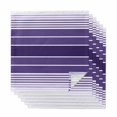 thumbnail image 1 of Purple Ombre Stripe Cloth Napkins, Farmhouse Striped Gradient Washable and Reusable Dinner Napkins Set of 6, Table Napkin for Kitchen Party Birthday Wedding Hotel Housewarming 20"x20", 1 of 8
