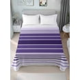 thumbnail image 1 of Purple Ombre Stripe King Size Flat Sheet, Wrinkleproof & Fadeproof Cooling Flat Bed Sheet Only, Farmhouse Striped Gradient Breathable Soft Bedding Top Sheets 105 x 98 Inches, 1 of 8