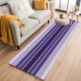 thumbnail image 1 of Purple Ombre Stripe Runner Rug 2x6 FT, Non Slip Hallway Rugs, Farmhouse Striped Gradient Washable Soft Floor Carpet Non-Shedding Throw Runner Carpet Long Rug for Entryway Kitchen Bedside Sliding Door, 1 of 8