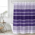 thumbnail image 1 of Purple Ombre Stripe Waterproof Fabric Shower Curtain,Farmhouse Striped Gradient Waterproof Fabric Shower Curtain for Bathroom Curtains Bathtubs Hotel Shower Curtains with 12 Hooks Small 36x72in, 1 of 8