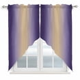 thumbnail image 1 of Purple Ombre Swag Valances for Windows 2 Pack, Kitchen Window Curtains 36 Inch Length, Modern Yellow Gradient Farmhouse Art Privacy Swag Curtains for Living Room/Bathroom with Rod Pocket 36"x36", 1 of 8
