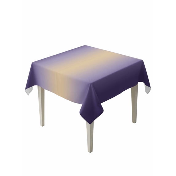 Purple Ombre Table Cloth, Waterproof Tablecloth for Square Tables, Modern Yellow Gradient Farmhouse Art Reusable Washable Fabric Table Cover for Restaurant Kitchen Dining Tables 54"x54"