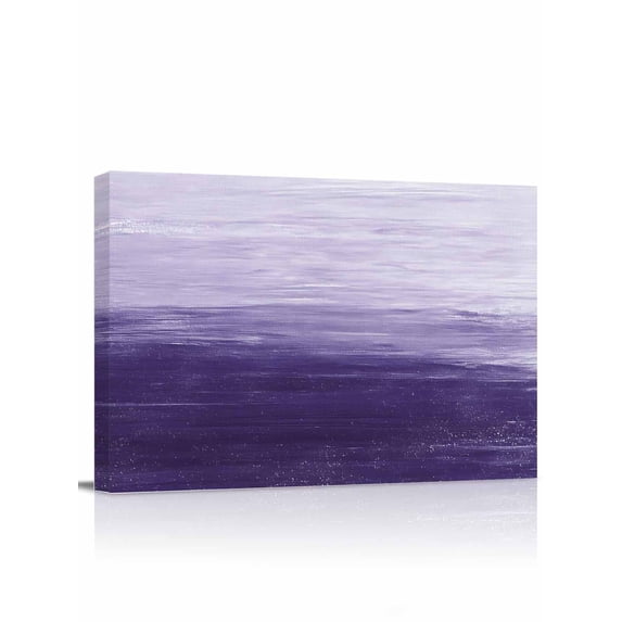 Purple Ombre Wall Art for Living Room,Canvas Picture Wall Decor for Bathroom Bedroom,Modern Abstract Art Ocean Oil Painting Painting Artwork for Office Kitchen Hallway Dining Room Home Decor 24"x32"