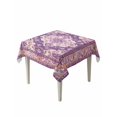 thumbnail image 1 of Purple Orange Boho Table Cloth, Ethnic Geometric Middle Century Art Waterproof Tablecloth for Square Tables, Reusable Washable Fabric Table Cover for Restaurant Kitchen Dining Tables 60"x60", 1 of 6