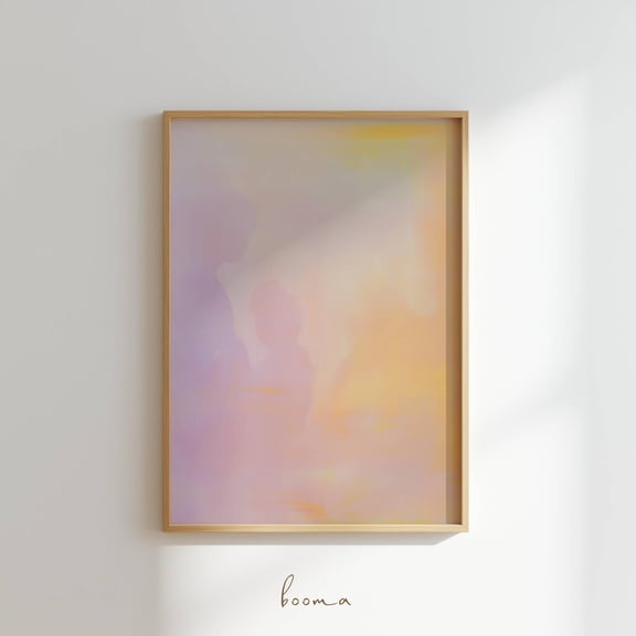 Purple Orange Gradient Wall Art – Abstract Contemporary Printable Poster, Textured Scandinavian Decor For Modern Living Room UNFRAMED Poster, Wall Art for Decor, Present, 16x24