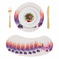 thumbnail image 1 of Purple Orange Ombre Forest Round 13 Inch Placemats Set of 8, Tree Modern Abstract Art HeatResistant Non Slip Place Mats for Dining Table, Wipeable Braided Kitchen Table Mats for Housewarming, 1 of 9