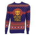 thumbnail image 1 of Purple & Orange Ugly Christmas Sweater Shirt - Large, 1 of 1