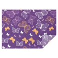 thumbnail image 1 of Purple Orange White Butterfly Pattern Rectangle Tablecloth 60"x84",Waterproof Polyester Rectangle Table Cloth, Wipeable Spillproof Polyester Tablecloth for Dining, Camping, Indoor and Outdoor, 1 of 5