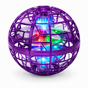 Purple Orb Purple Cosmic Fly Spinner   Floating Galaxy Ball with Colorful Lights, Aerodynamic Return Action and Family Party Fun