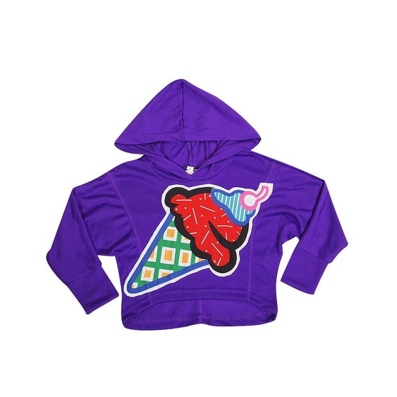 Purple Orchid - Little Girls Long Sleeve Hoodie Top 35922-4 (Purple)
