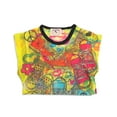 thumbnail image 1 of Purple Orchid - Little Girls Short Sleeve Cropped Top 31249-4 (yellow sneakers), 1 of 3