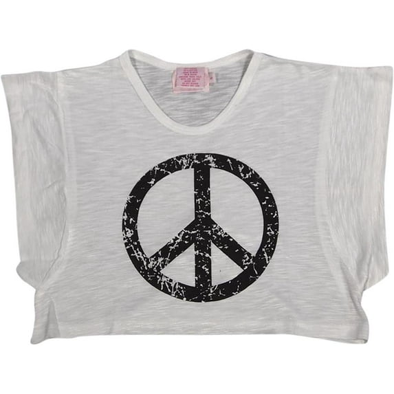 Purple Orchid - Little Girls Short Sleeve Tie Dye Top 28908-6 (white peace)
