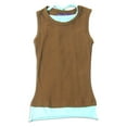 thumbnail image 1 of Purple Orchid - Little Girls' Sleeveless Top 23088-4 (brown aqua), 1 of 3