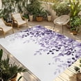 thumbnail image 1 of Purple Outdoor Rug for Patio/Deck/Porch, Non-Slip Large Area Rug 6 x 9 Ft, Eucalyptus Leaves Indoor Outdoor Rugs Washable Area Rugs, Reversible Camping Rug Carpet Runner, 1 of 8