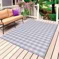 thumbnail image 1 of Purple Outdoor Rug for Patio/Deck/Porch, Non-Slip Large Area Rug 6 x 9 Ft, Grid Checkered Plaid Gingham Lattice Trellis Indoor Outdoor Rugs Washable Area Rugs, Reversible Camping Rug Carpet Runner, 1 of 8