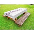 thumbnail image 1 of Purple Outdoor Tablecloth, Violet Tree Swirling Persian Lilac Blooms with Butterfly Ornamental Plant Graphic, Decorative Washable Fabric Picnic Tablecloth, 58 X 104 Inches, Purple White, by Ambesonne, 1 of 2