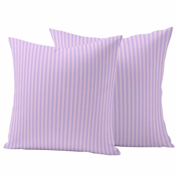 Purple Outdoor Waterproof Pillow Covers, Geometric Vertical Striped Solid Rainbow Decorative Square Throw Pillowcase Sofa Cushion Sham for Patio/Couch/Chair, 24"x24" 2 Pack