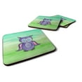 thumbnail image 1 of Purple Owl Watercolor Foam Coaster Set of 4, 1 of 3