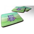 thumbnail image 1 of Purple Owl Watercolor Foam Coasters - Set of 4, 1 of 1